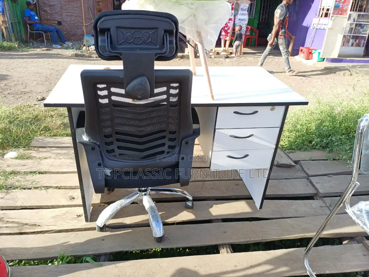 Office Desk+Headrest Chair