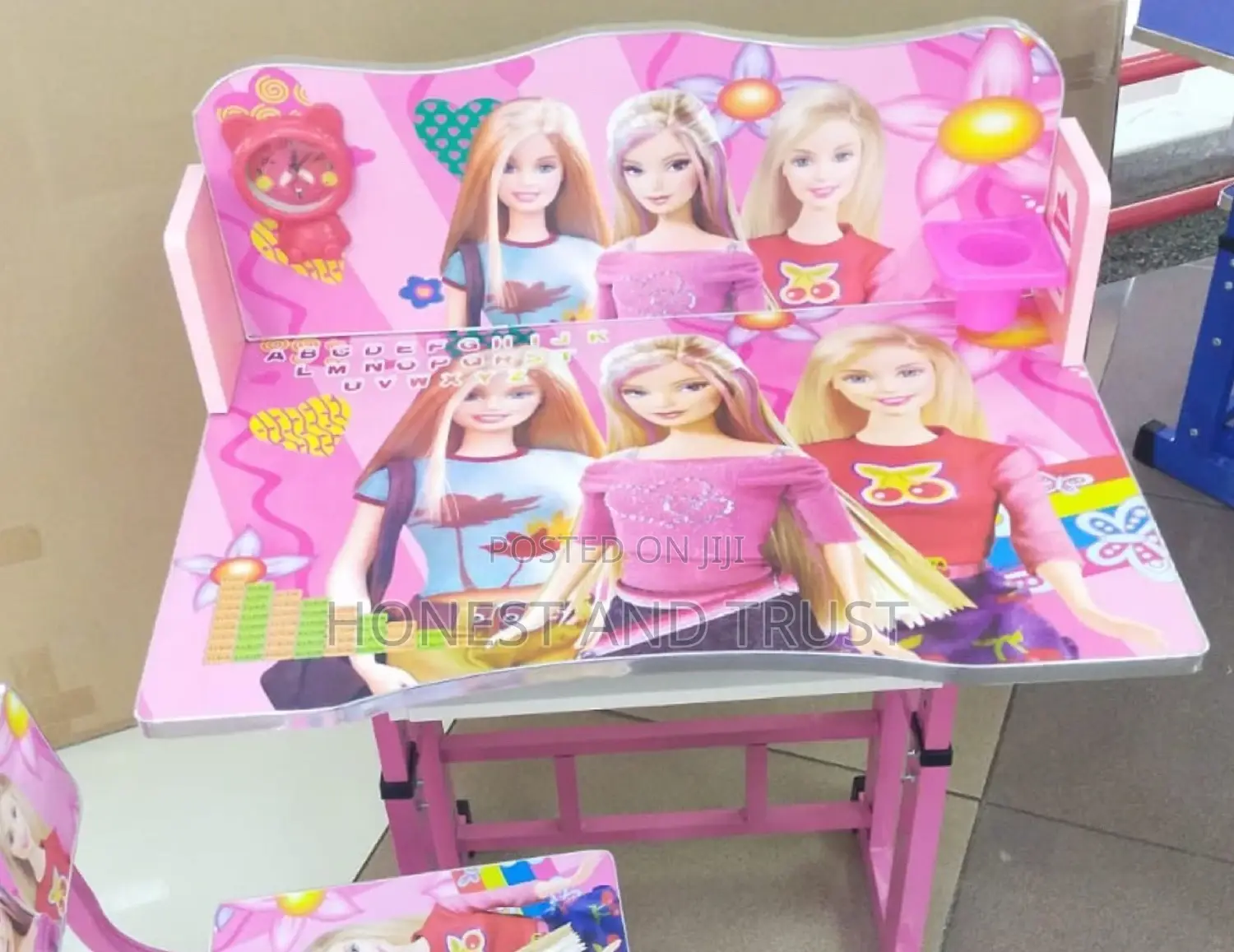 Pink Kids Studying Table
