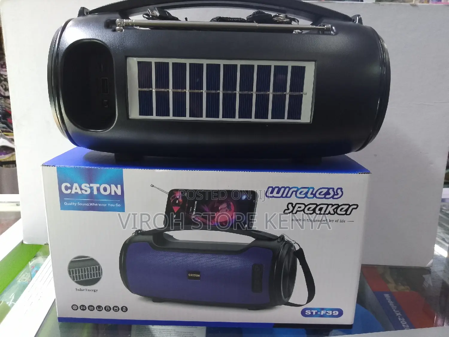 Caston Solar Speaker BT/FM/USB Portable Radio F39