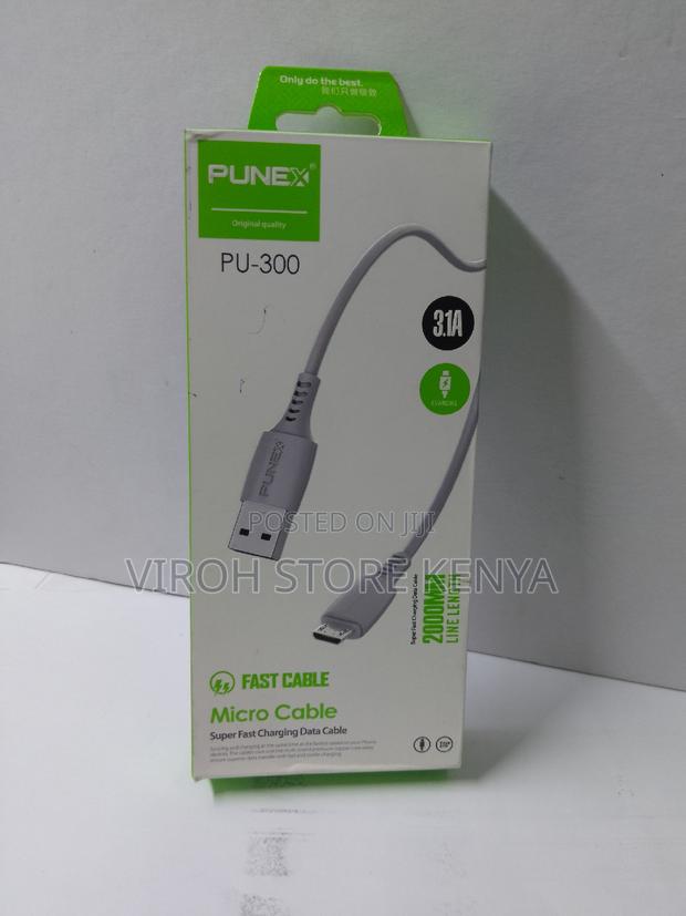 Punex Micro USB Charging Cable - Fast Charging 2 Metres Long - thumbnail 2