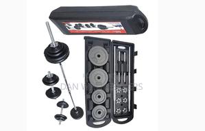 50kgs York Dumbbells/Barbell And Portable Case - thumbnail 2