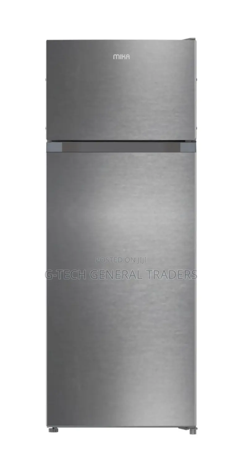 Mika Fridge!Mika 211l Double Door Refrigerator -silver