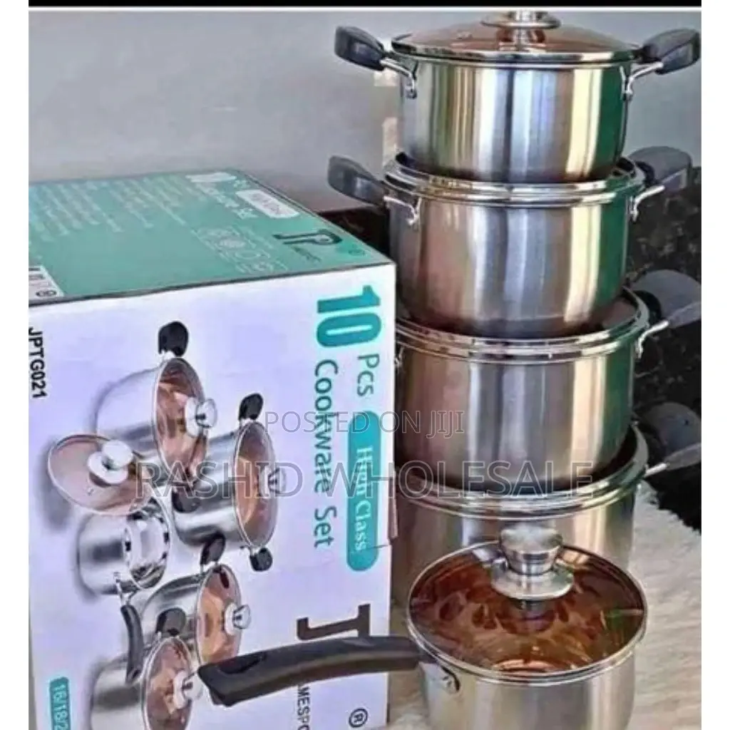 10 PCS Stainless Steel Cookware