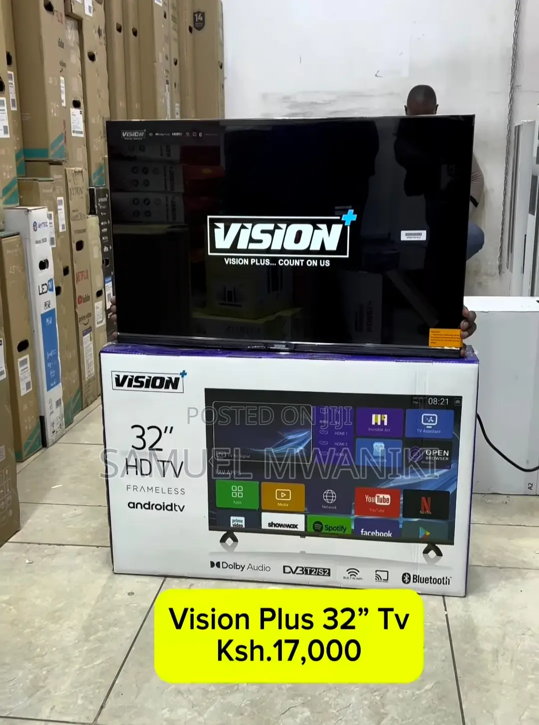 Vision Plus 32′′ Smart Android HDTV Bluetooth Netflixyoutube
