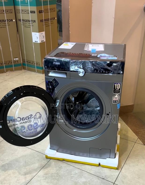 Mika Washing Machine 8KG Automatic Front Load Dark Silver - thumbnail 4