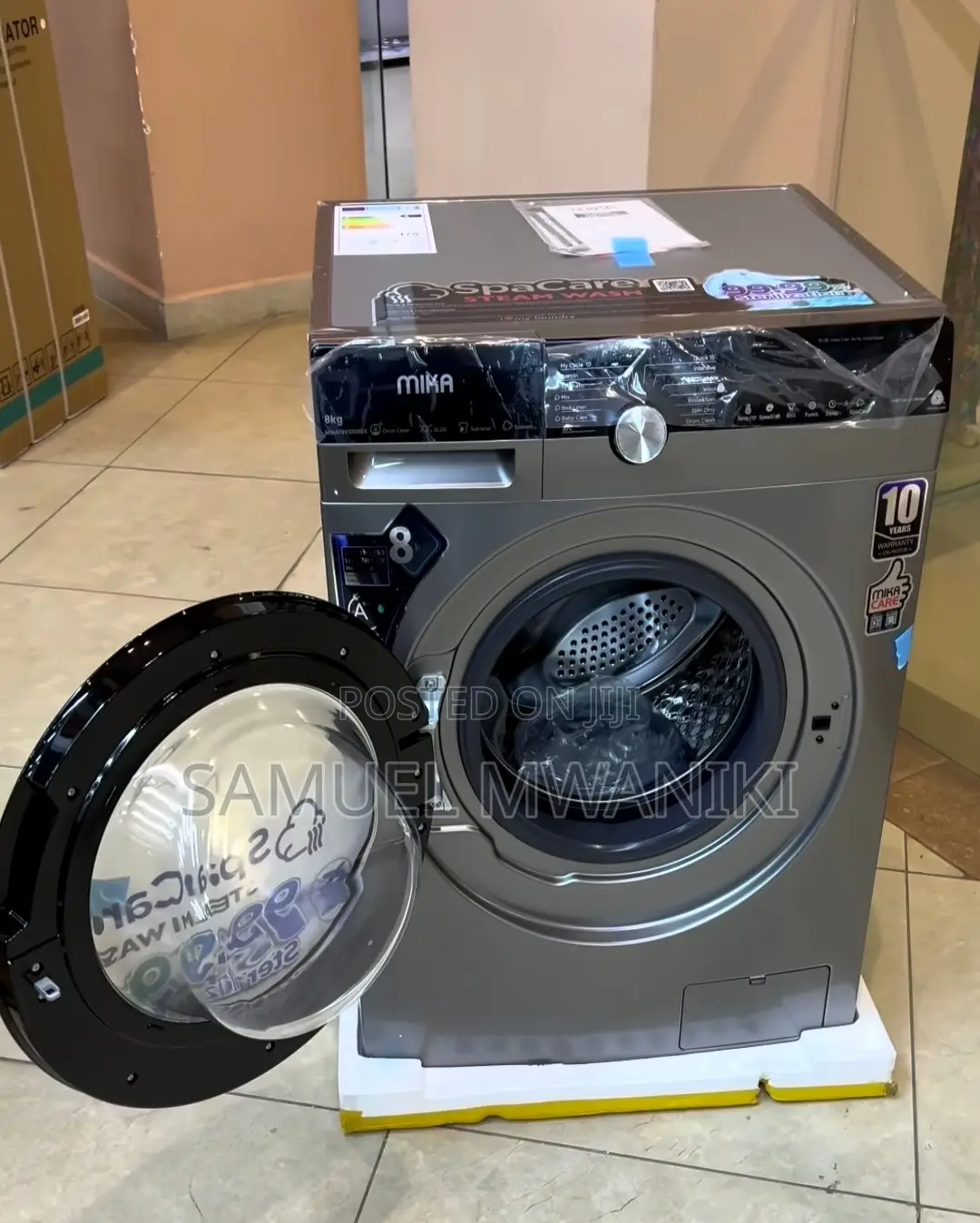 Mika Washing Machine 8KG Automatic Front Load Dark Silver