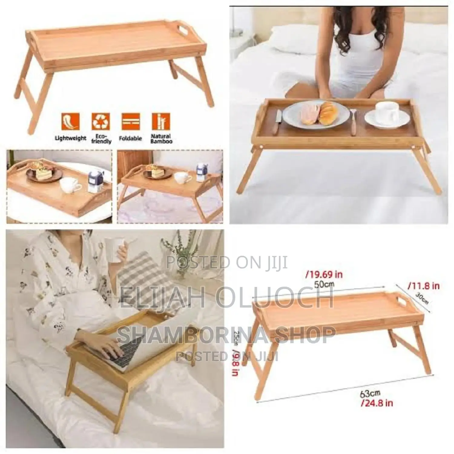 Breakfast in Bed Foldable Bamboo Tray