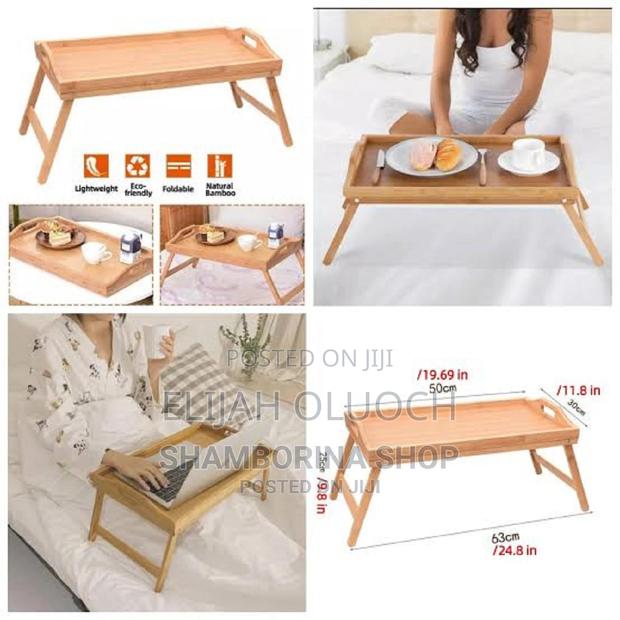 Breakfast in Bed Foldable Bamboo Tray - thumbnail 2