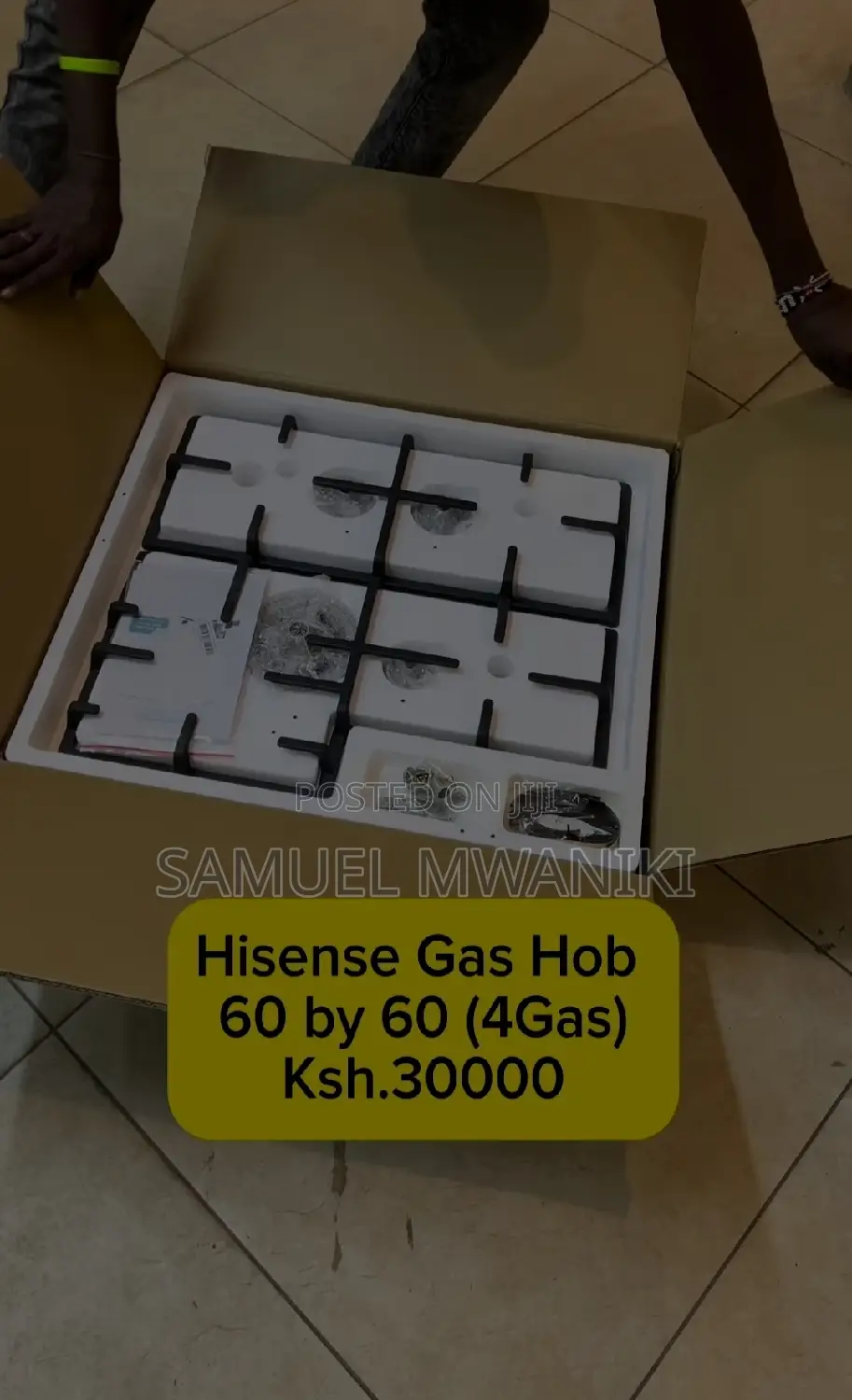Hisense 60cm by 60cm Built in 4 Burner Gas Hob