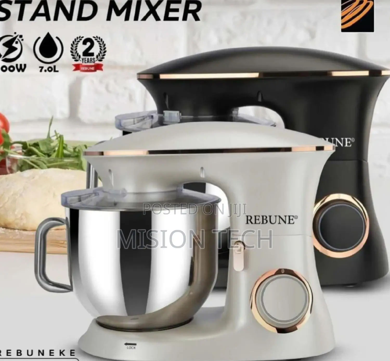 Rebune Stand Mixer 7 LTRS