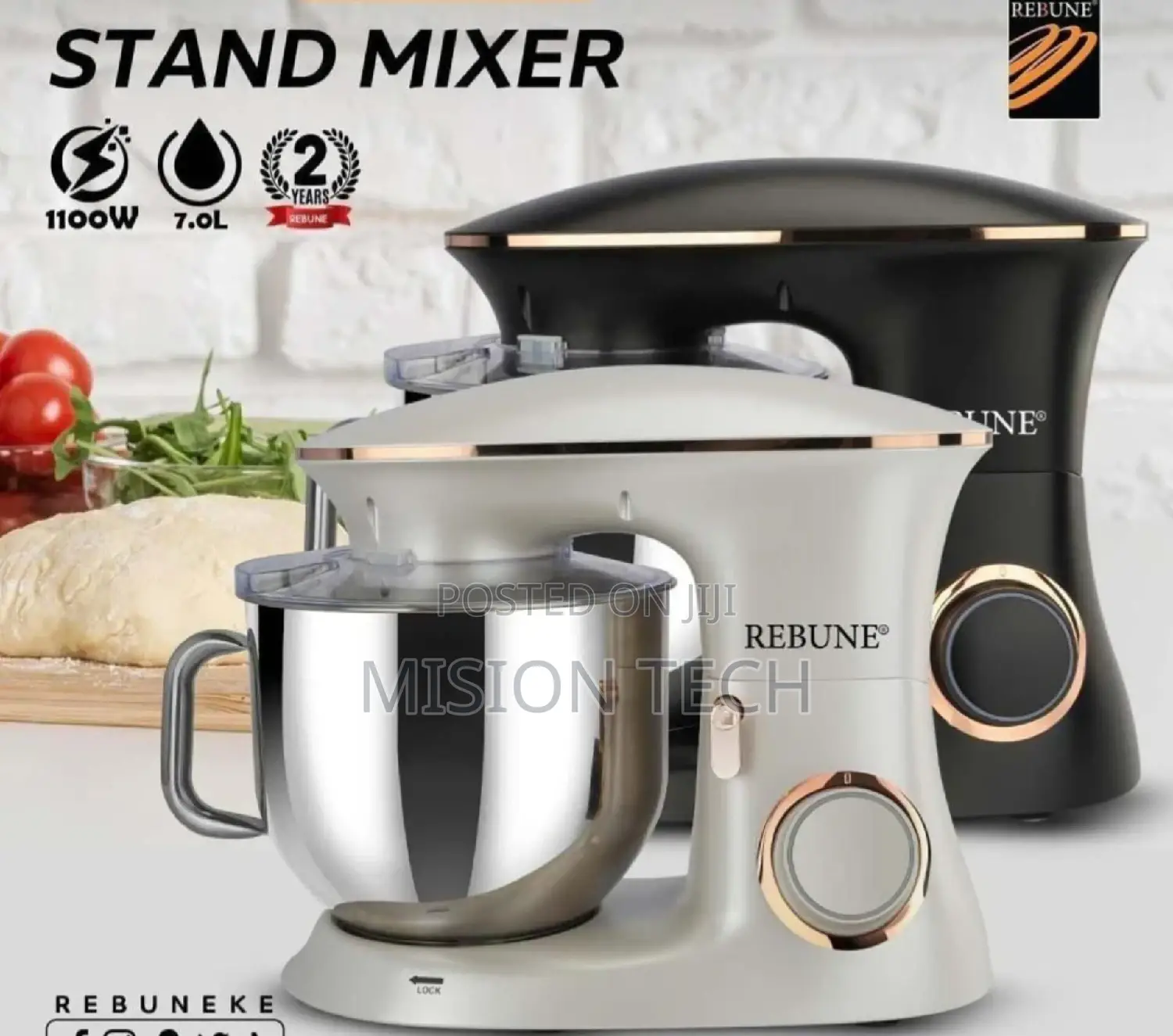 Rebune Stand Mixer 7 KGS
