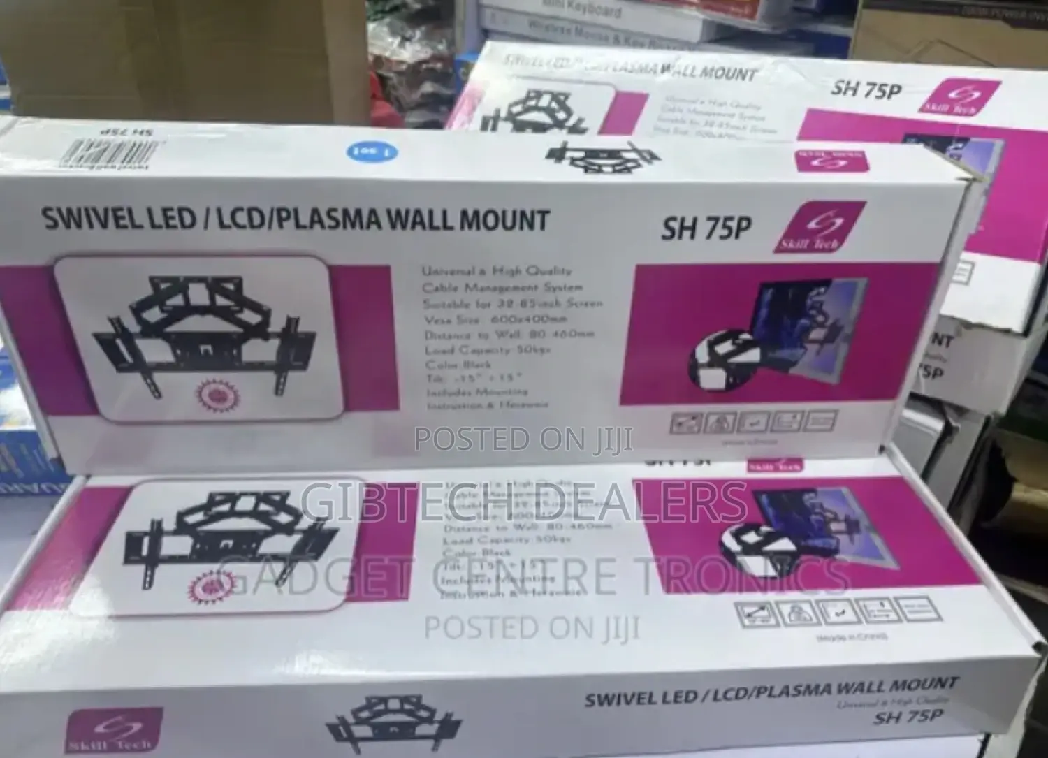 Quality 75p Swivel Tv Bracket, Double Arm Tv Mount 32"-85"