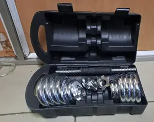 Generic 30KG Chrome Plated Dumbbell Spinlock Set In A Case