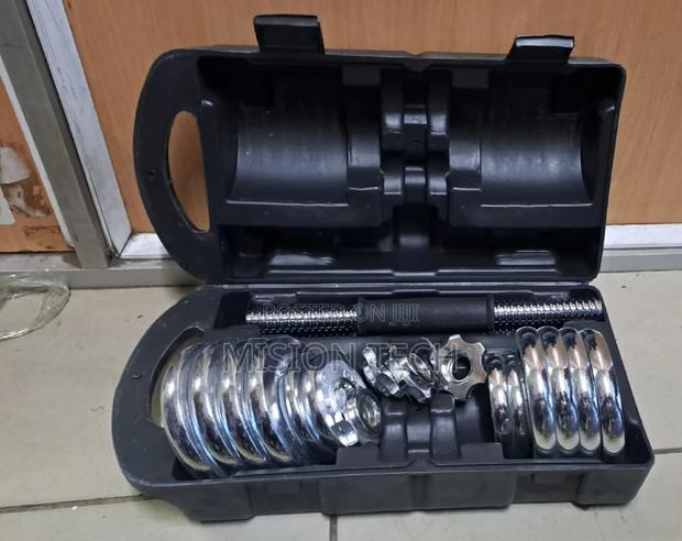 Generic 30KG Chrome Plated Dumbbell Spinlock Set In A Case