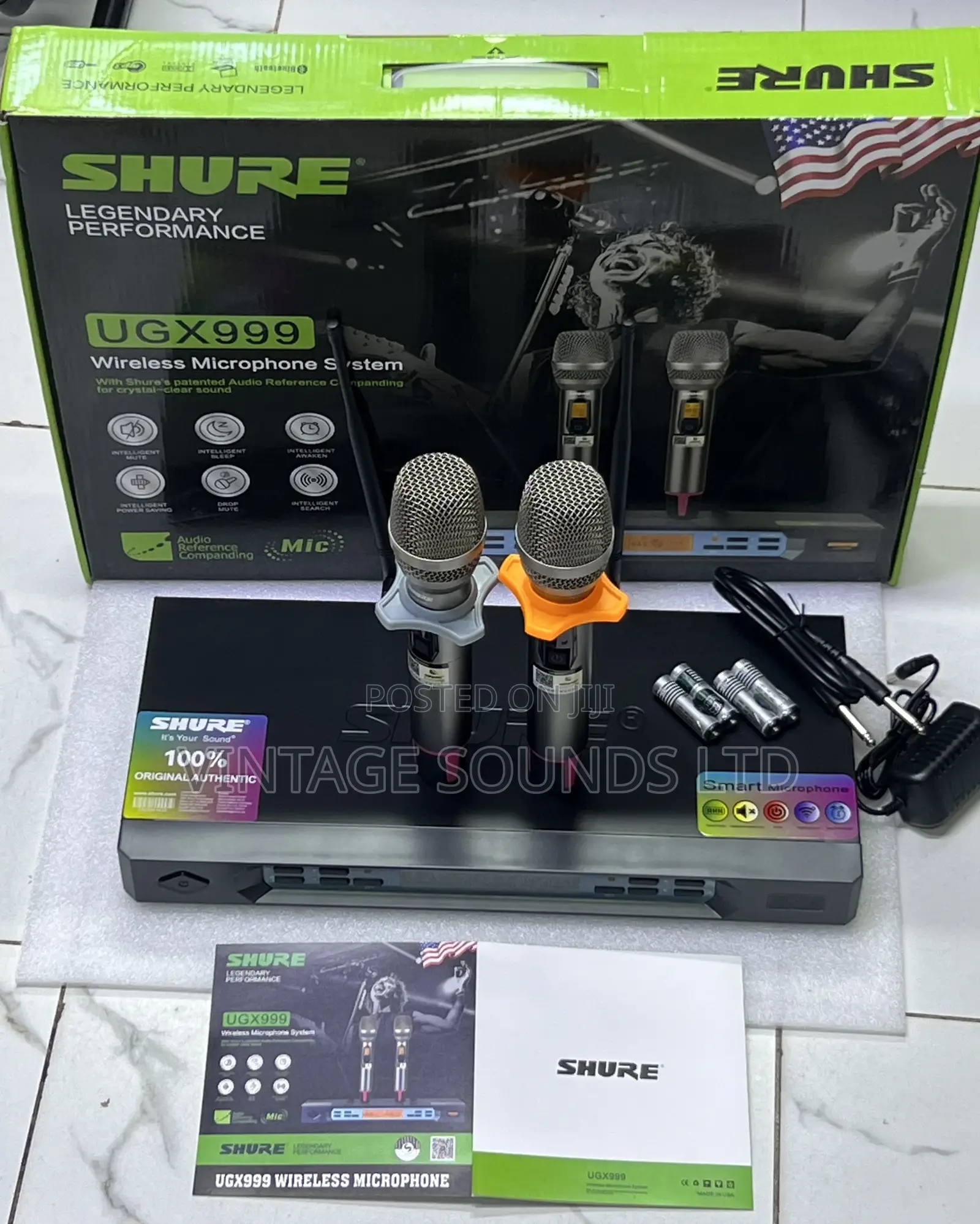 Shure Uhf Ugx 999 Wireless Digital Microphone New Set