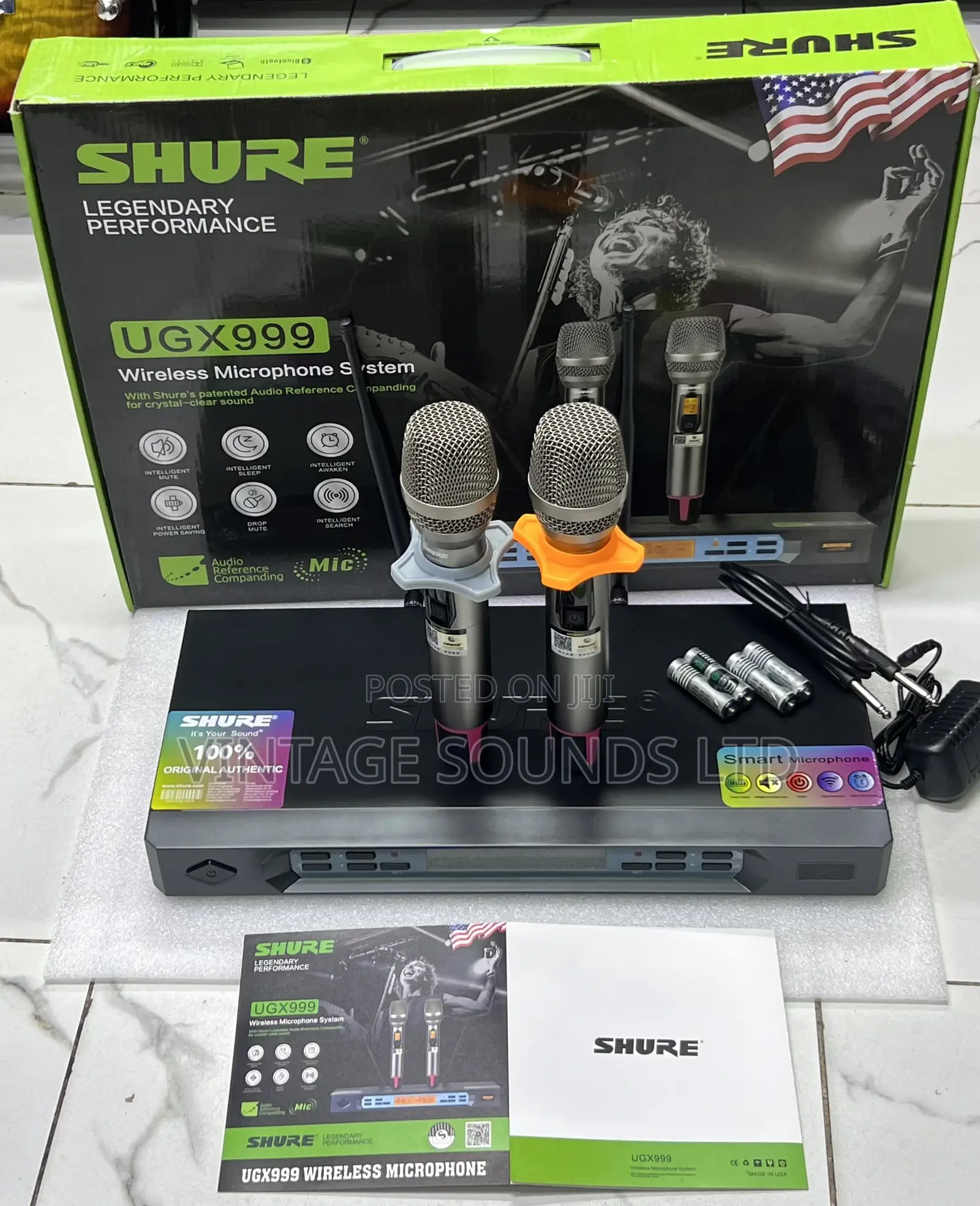 Shure Uhf Ugx 999 Wireless Digital Microphone New Set
