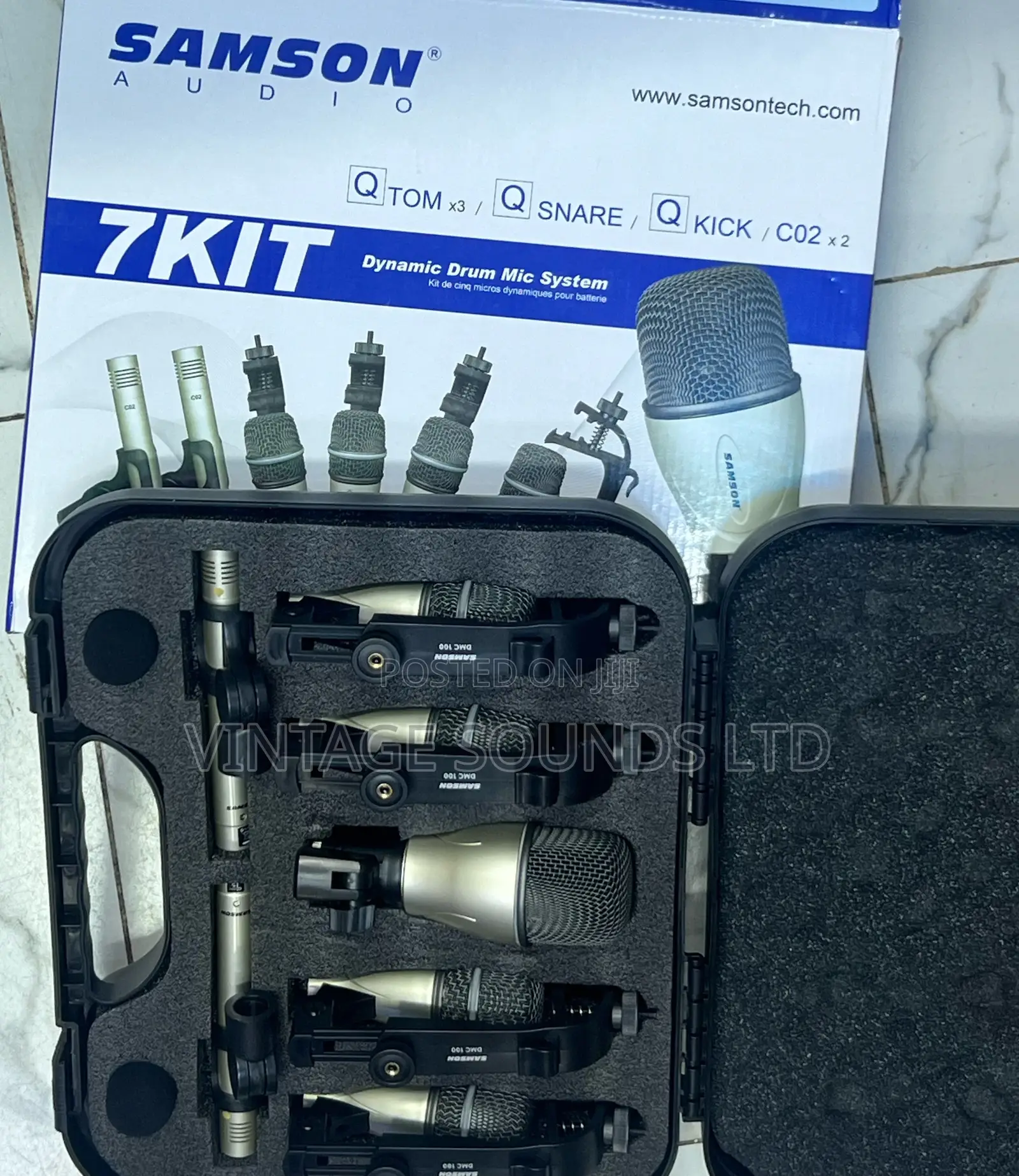 Samson 7kit 7-Piece Drum Microphone Set/ New