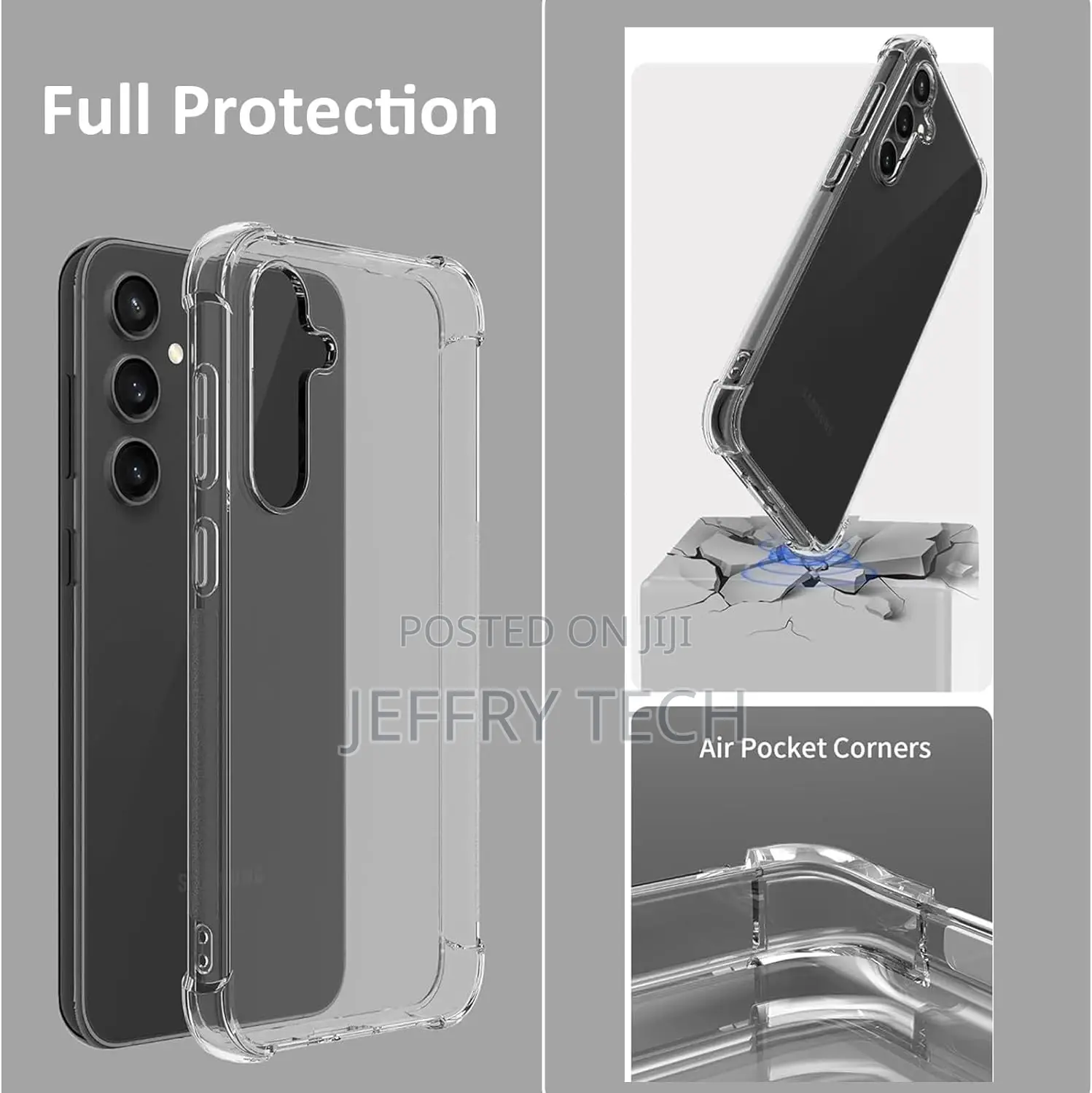 Case for Samsung Galaxy M54 Clear TPU Four Corners Protectiv