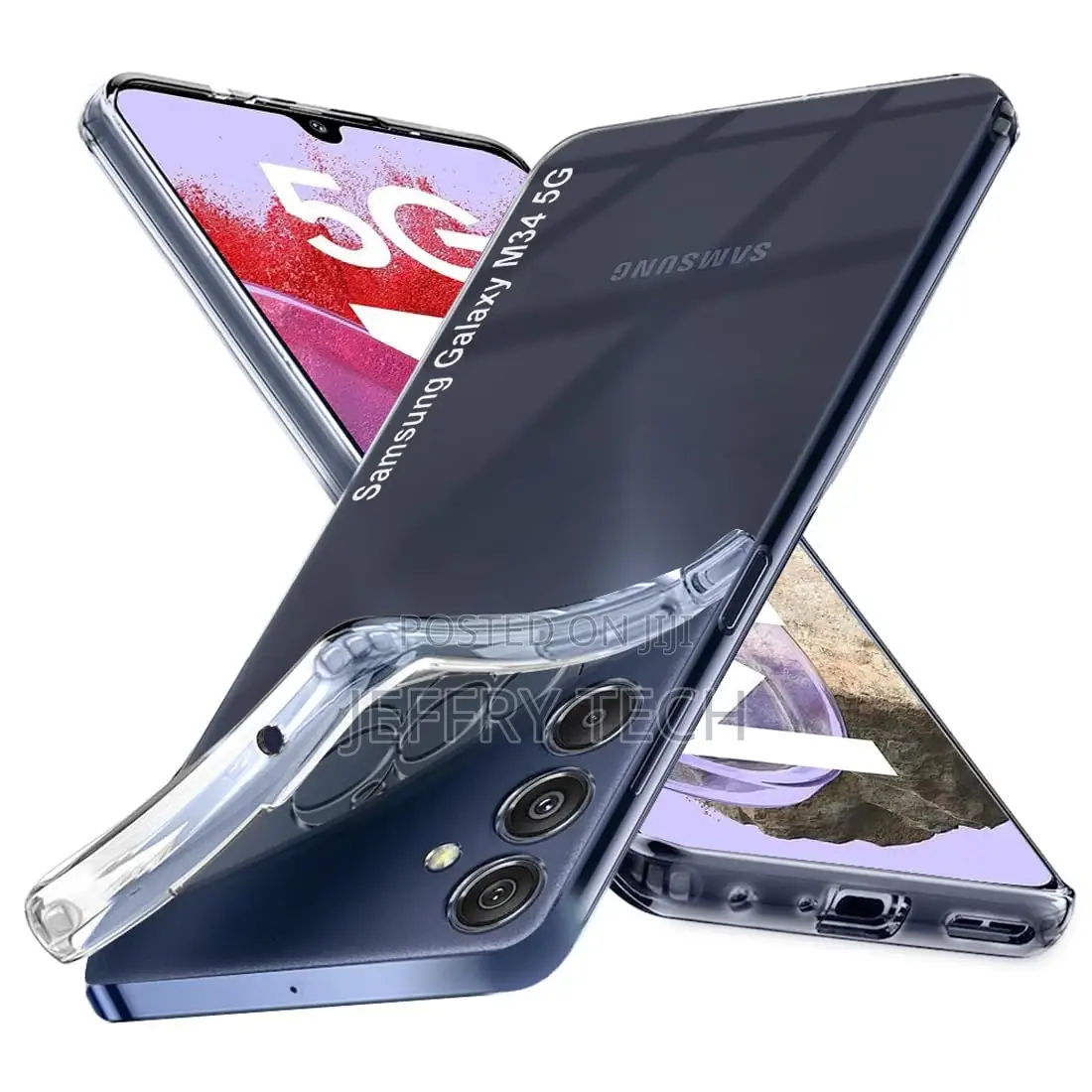 Clear Back Case Cover for Samsung Galaxy M34 5G / F34 5G | S