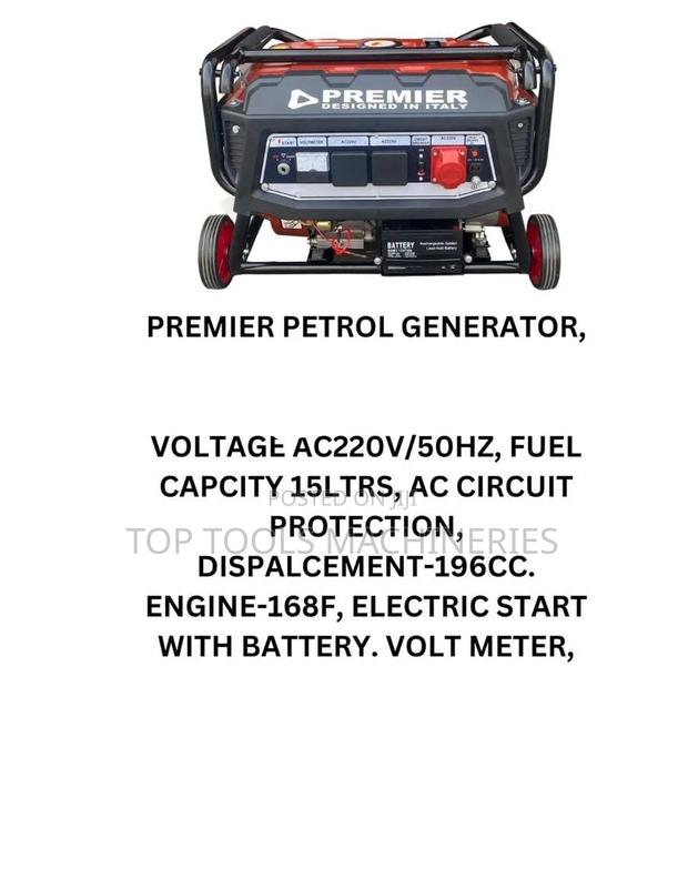 Premier Reliable Silent Petrol Generator 7.5kva Key Start - main view