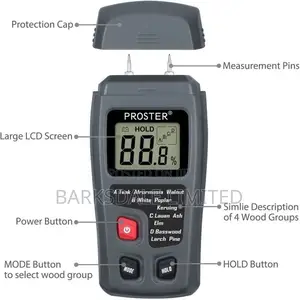 Wood Moisture Meter Digital 0-99.9% Wood Humidity Tester Tim