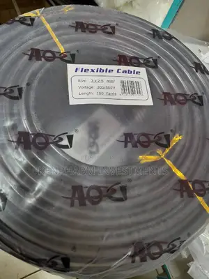 2.5mm Flex Power Cable 3 Core Black