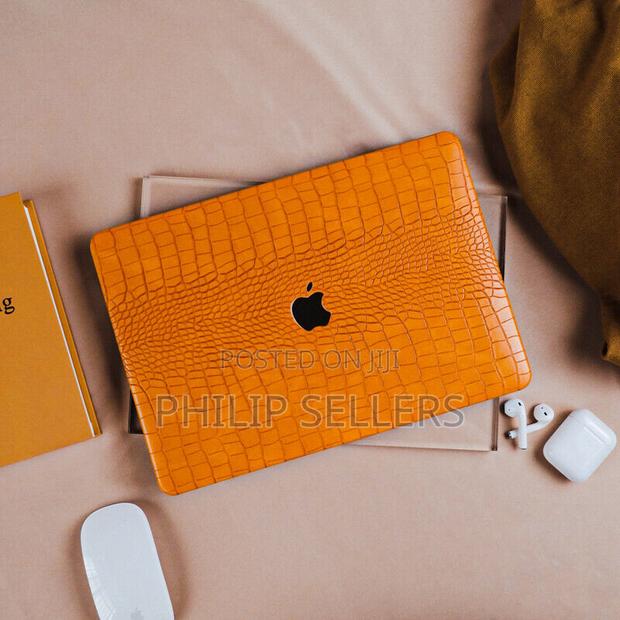 Orange Crocodile PU Leather Shell Case Cover for Macbook Air - thumbnail 3