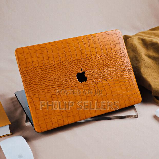 Orange Crocodile PU Leather Shell Case Cover for Macbook Air