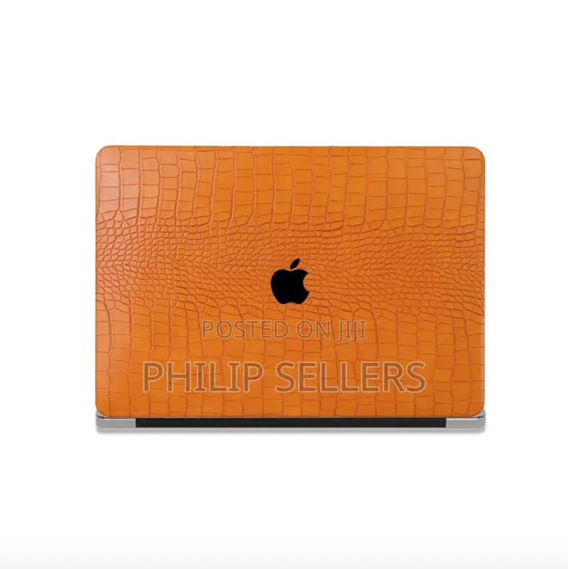 Vintage Orange Crocodile PU Leather Shell Case Cover for Mac