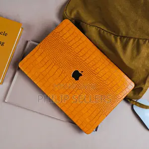 Vintage Orange Crocodile PU Leather Shell Case Cover for Mac