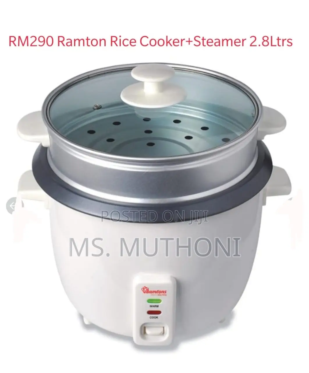 RM290 Ramton Rice Cooker + Steam 2.8ltrs Was