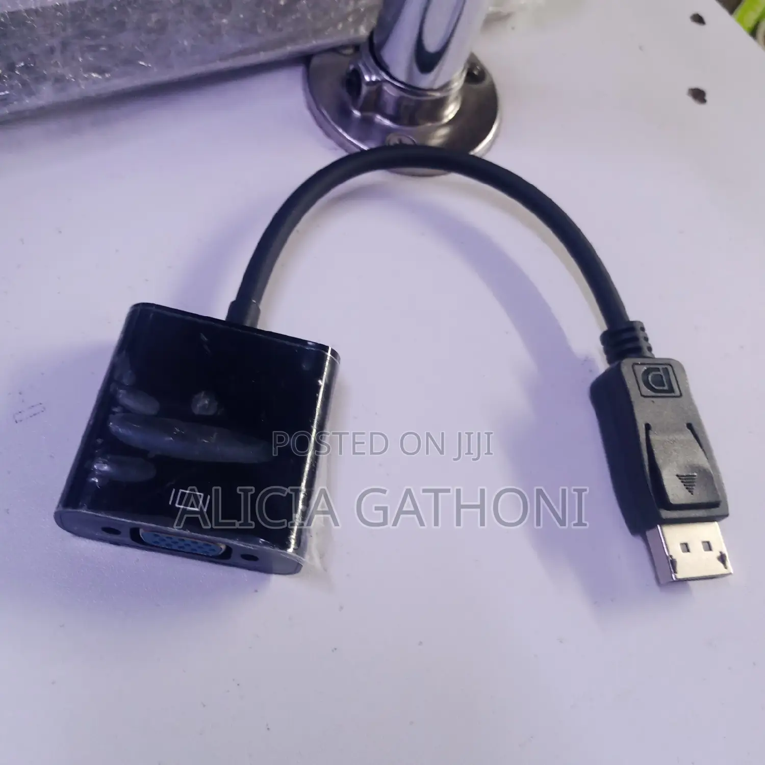 Display Port to VGA Black Adapter