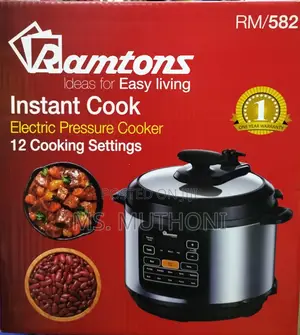 RM582; 6ltrs Ramtons Electric Pressure Cooker With 12