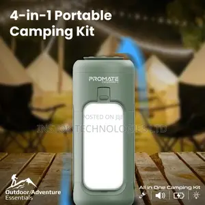 Promate Multifunctional Camping Kit Speaker, Charger, Light
