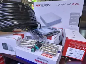 4 Channel CCTV Camera Kit With 4 Cameras