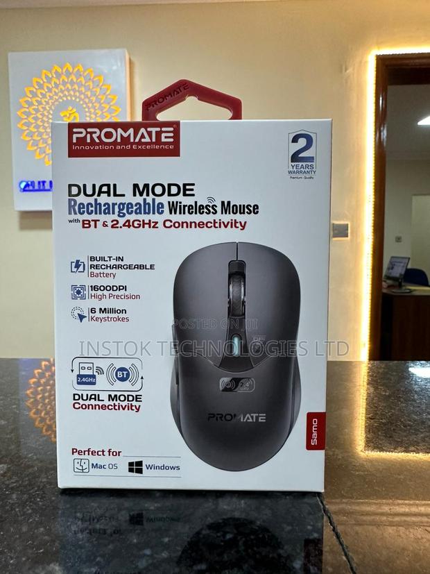 Promate Samo Rechargeable Bluetooth Wireless Mouse