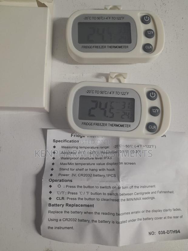 Freezer Fridge Thermometer Digital - main view