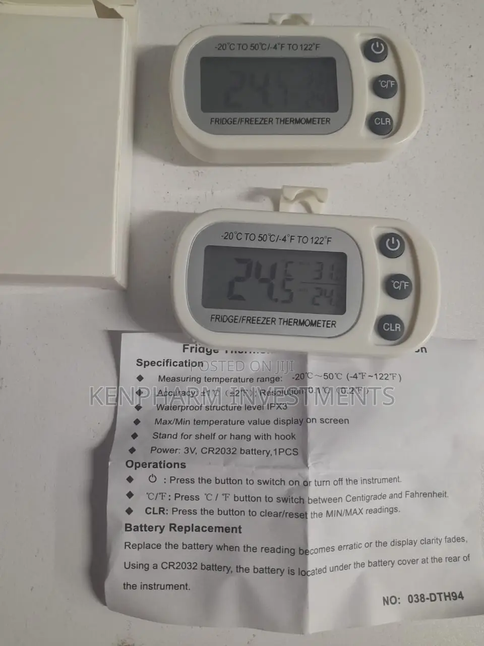 Freezer Fridge Thermometer Digital
