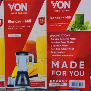 Black 2 in 1 Von Blender VSBT04BCK