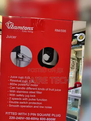 Ramtons Electric Juicer Rm598-800watts