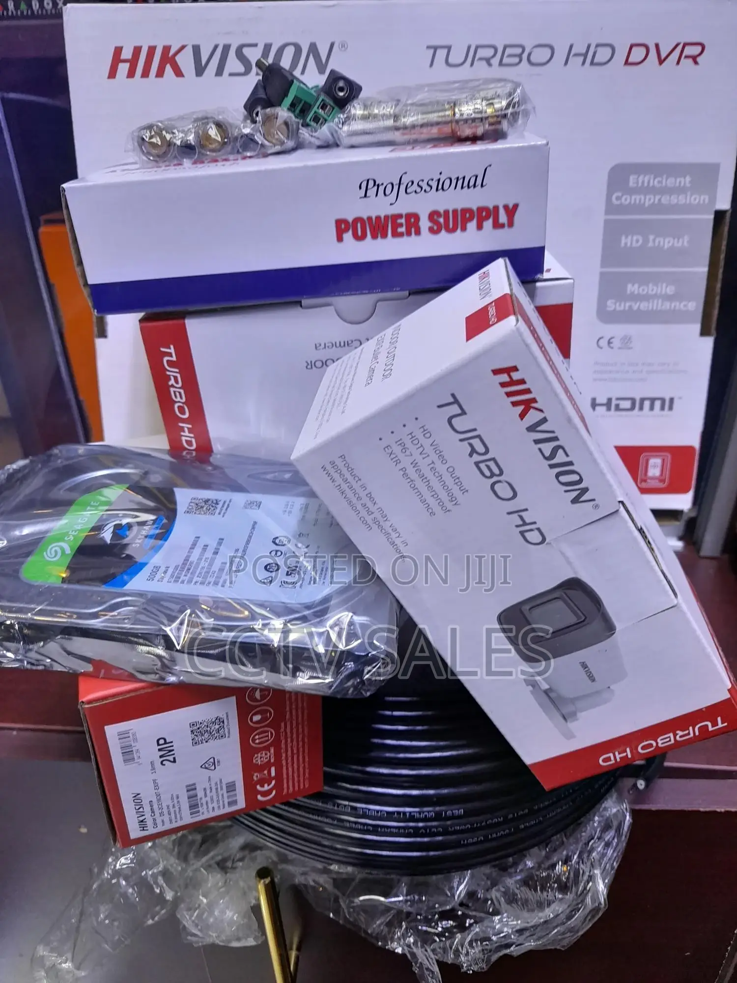 4 Channel CCTV Camera Kit With 4 Cameras- CCTV Cameras