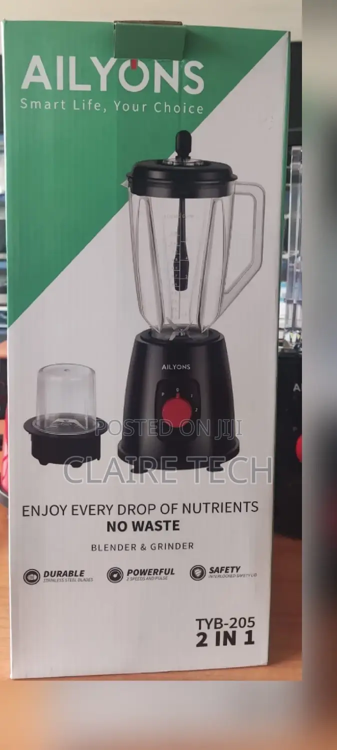 Black 2in 1 Blender Ailyons