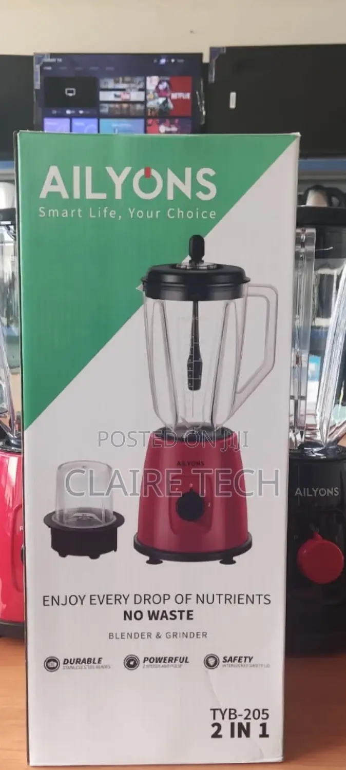 Red 2 in 1 Ailyons Electric Blender