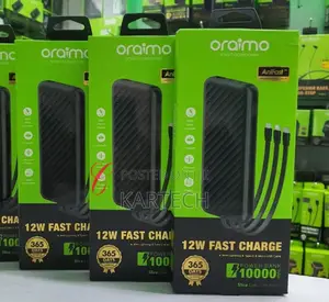 Oraimo Slice Link 10,000mah Power Banks With Built-in Cables