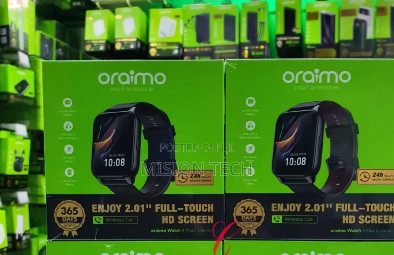 Oraimo Watch 4 Plus 2.01′′ HD IP68 Smart Watch OSW-801