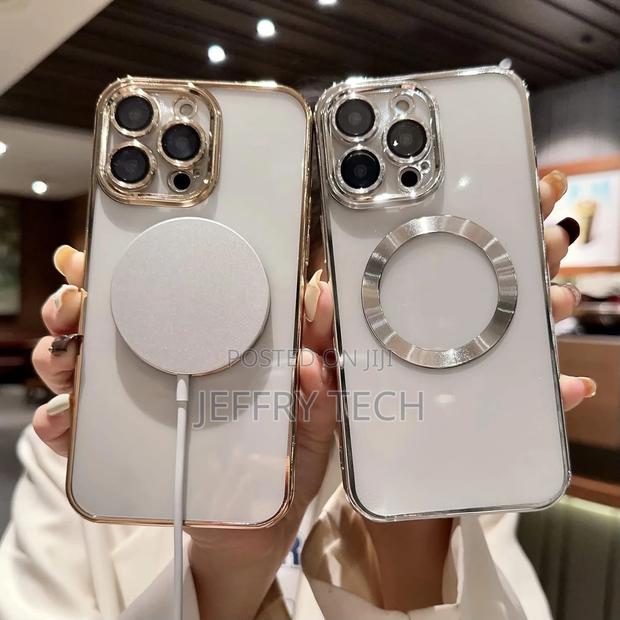 iPhone 11 Pro Max Magnetic Clear Case,Luxury Plating Bling