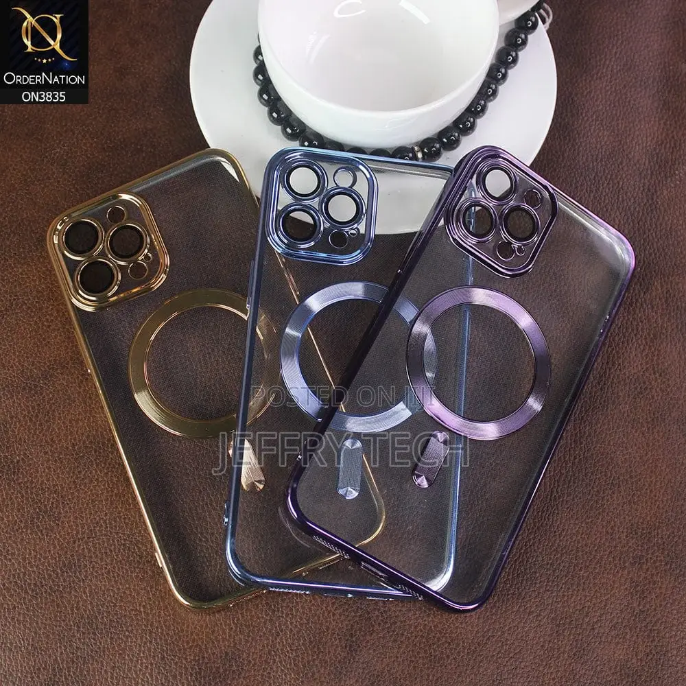 iPhone 13 Pro Max Cover Golden Magsafe Camera Lense Protecti