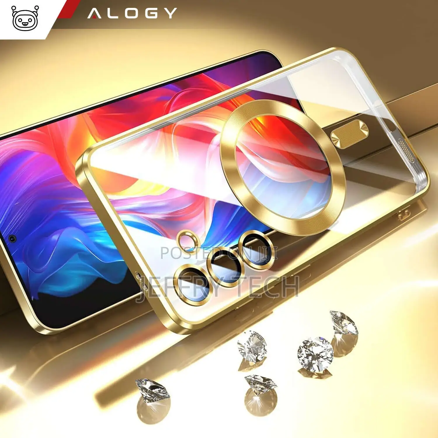 Case for Samsung Galaxy S24 Plus Mag Safe Glamor Case Ring H