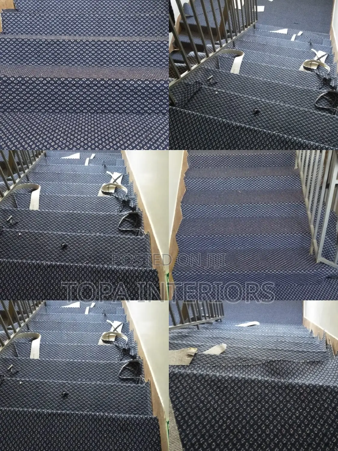 Blue Dotted Wall to Wall Floor Carpets for Indoor Carpeting