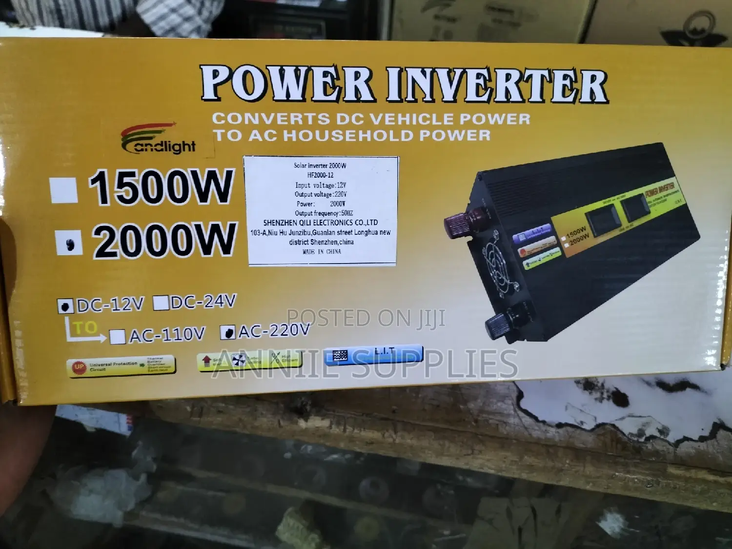 Power Inverter 1500 Watts 12/V